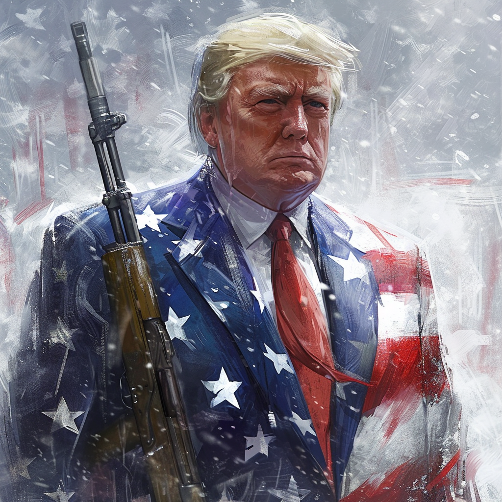 Donald Trump holding M1 Garand in Arctic