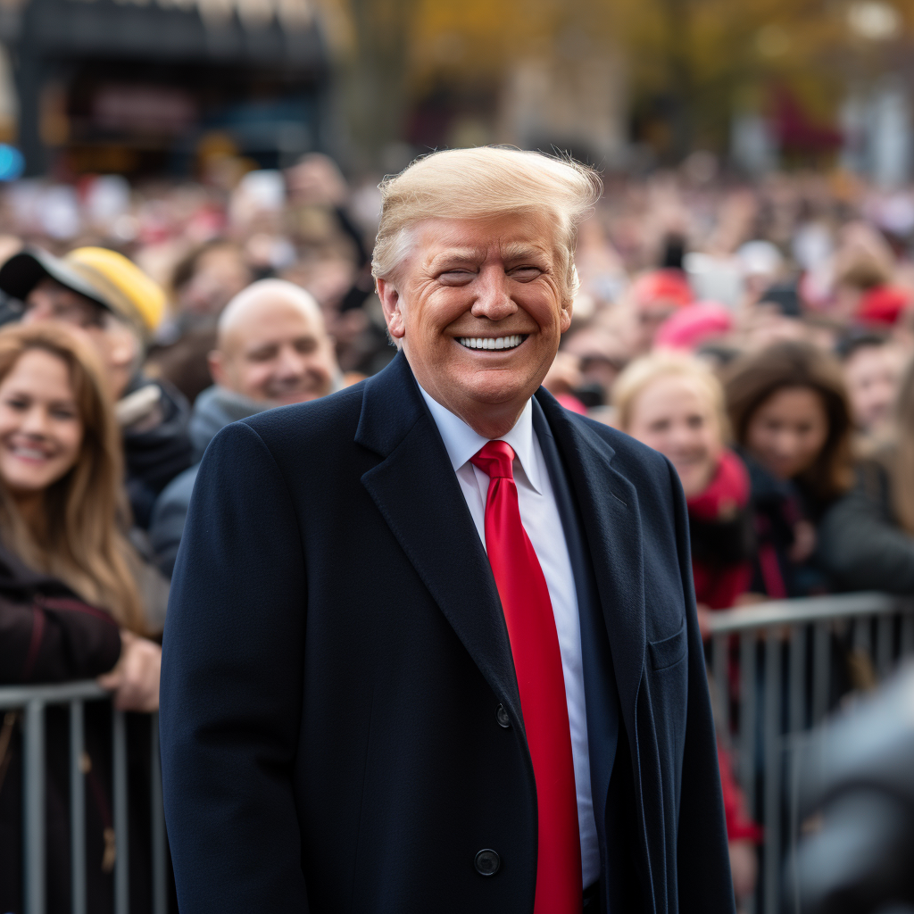 Donald Trump smiling at public event