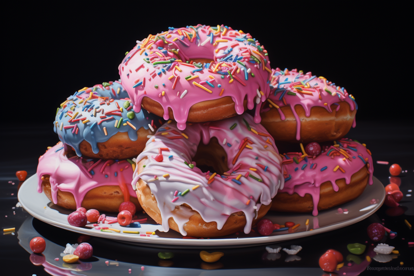 Assorted Donuts on a Plate