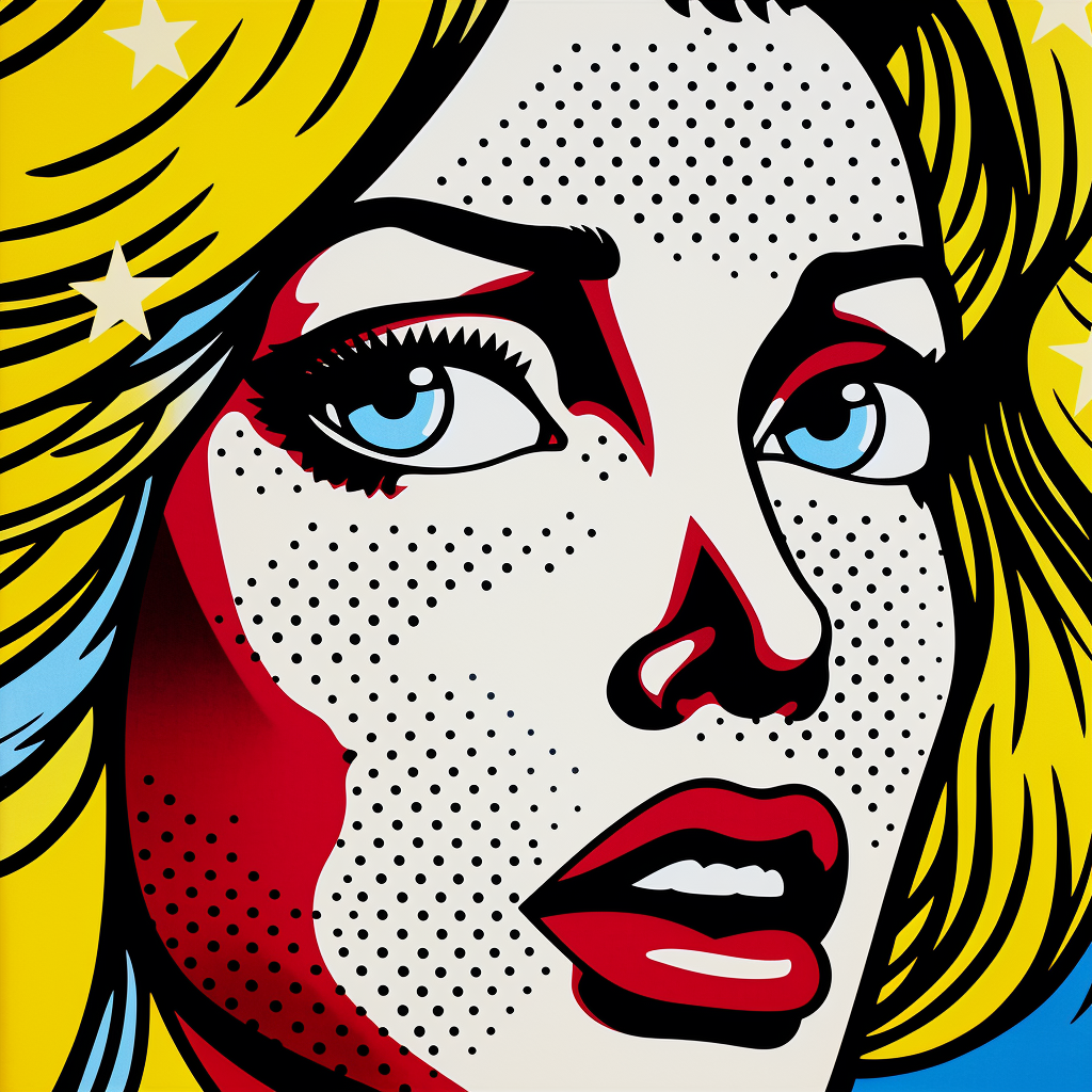 Doomscrolling Artwork in Roy Lichtenstein Style