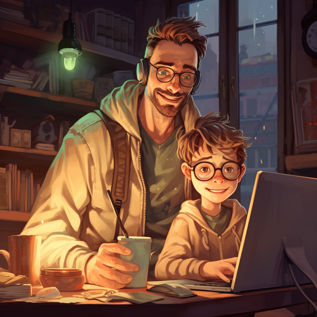 Image of a dorky and internet-savvy father