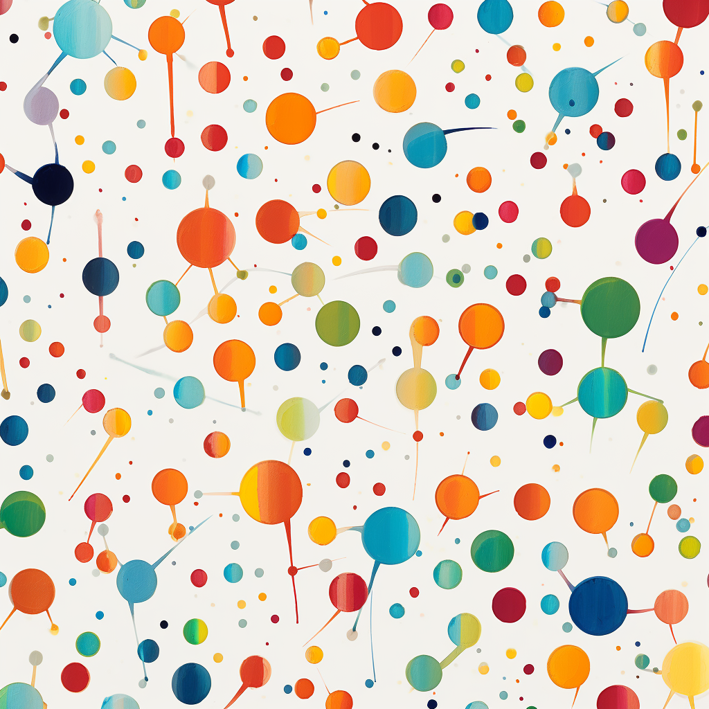 Colorful dots design pattern art