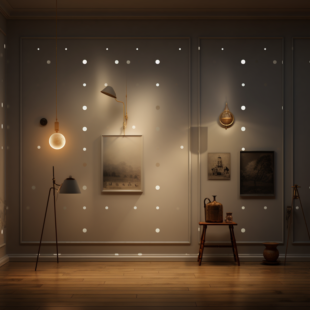 Photorealistic dots lighting enhancing an image