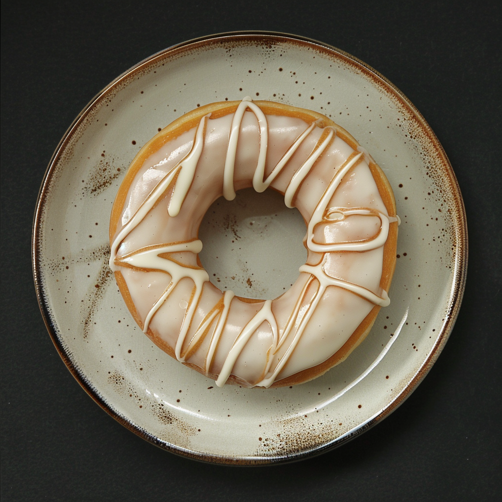 Round plate in doughnut shape