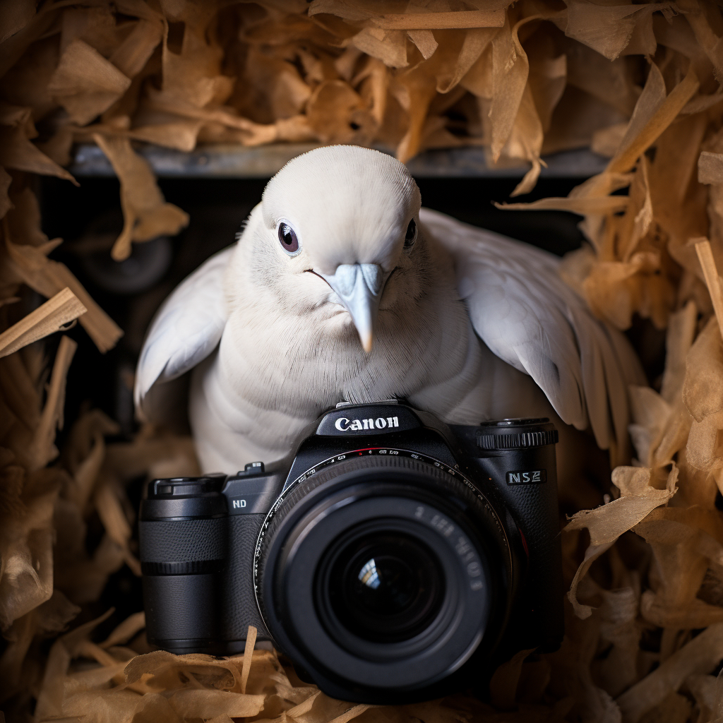 Majestic dove viewed from above