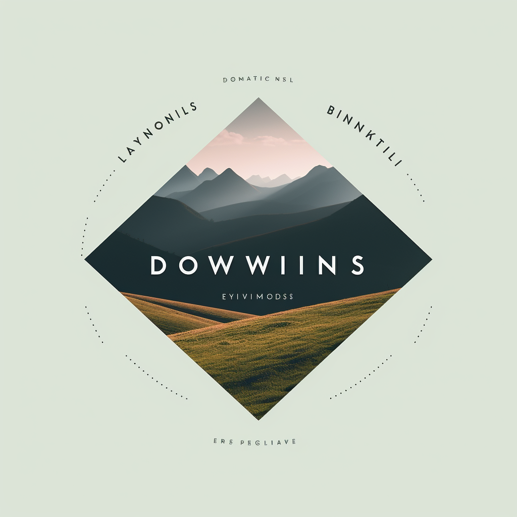 Minimalist typographic logo for Downlands Off-Road Cycling Event