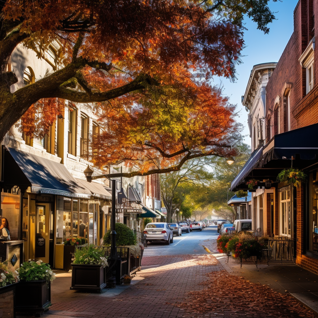 Charming fall scene in South Carolina