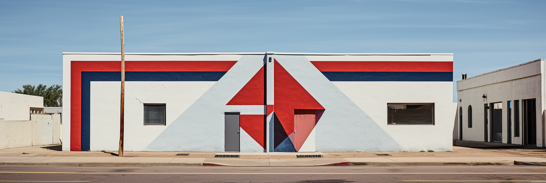 Downtown Marfa Atomic Symbol Collage