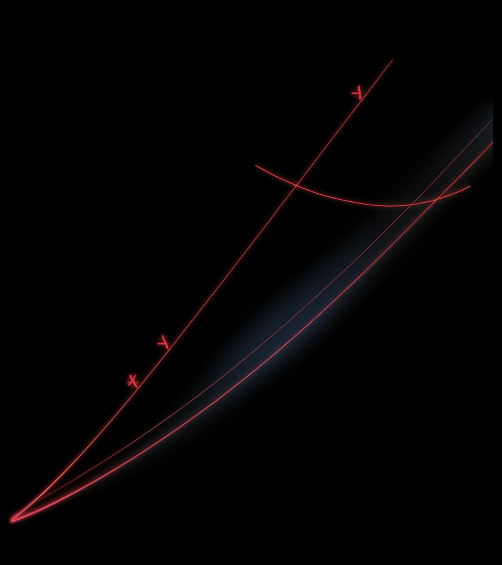 Downward trajectory line graph