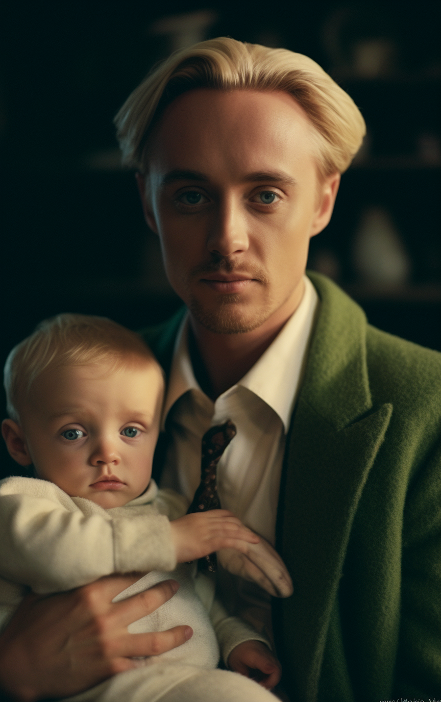 Tom Felton with Draco Malfoy's adorable baby boy