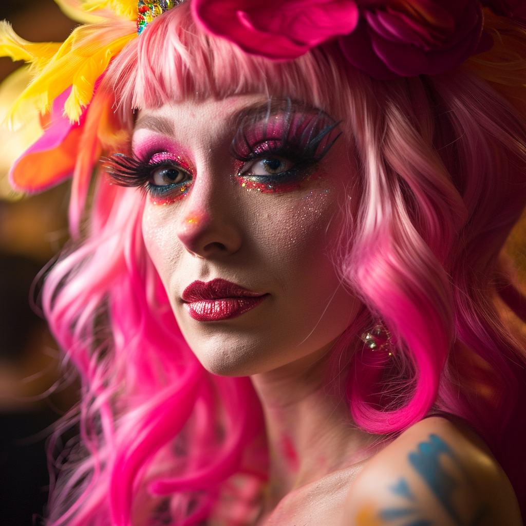 Vibrant and Captivating Drag Queen Style Image