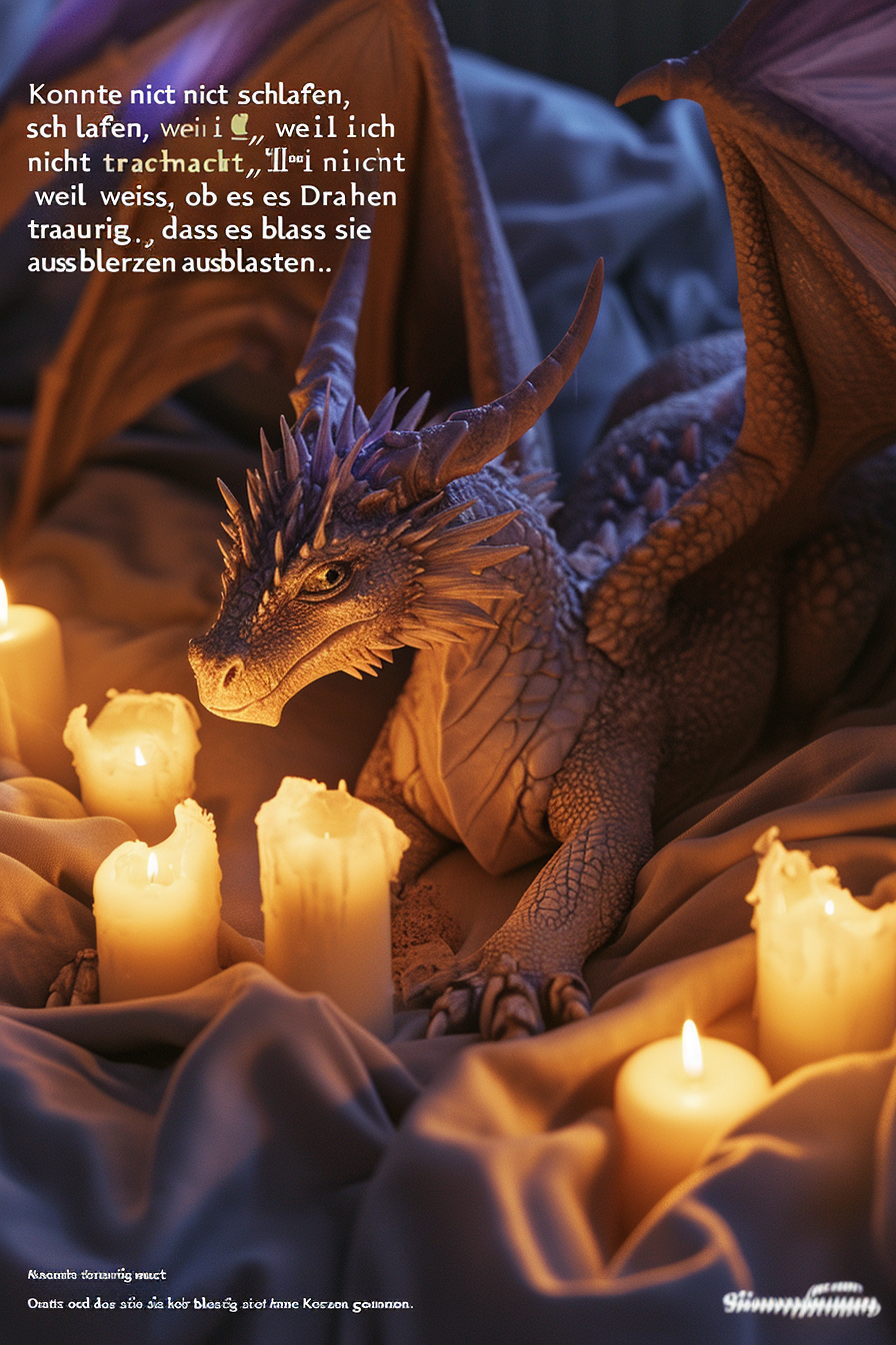 Dragon in Bed with Candles