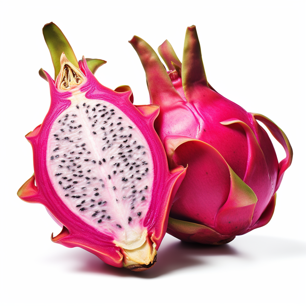 Dragon Fruit and Acai Berries Closeup