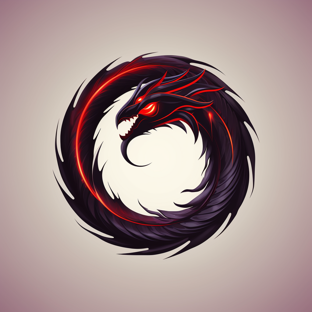 Dragon logo with infinity symbol