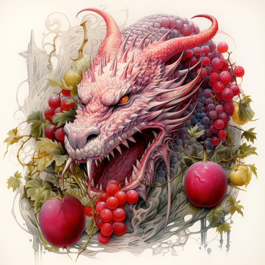 Eastern Dragon with Dragon Fruit Pattern