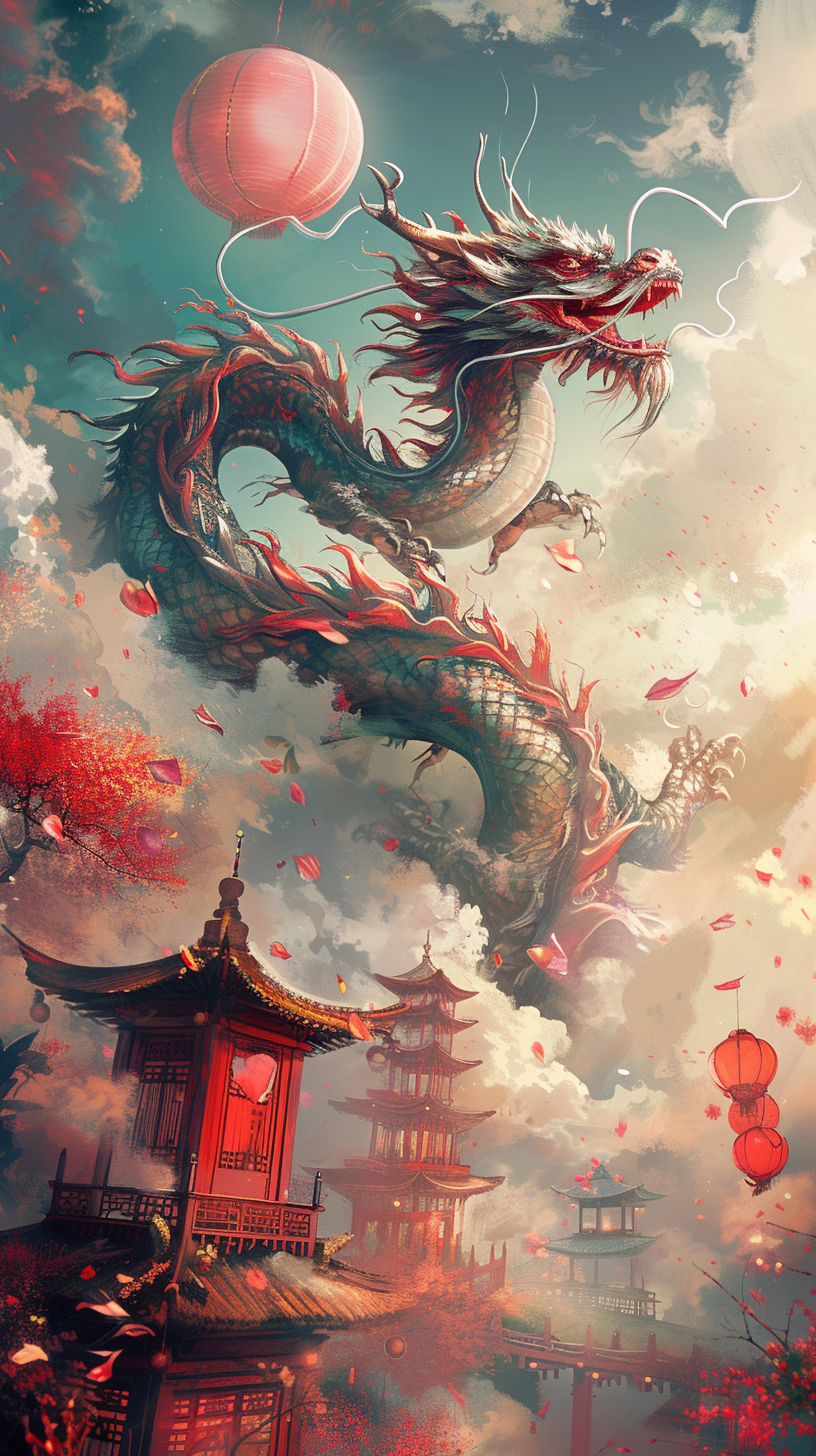 Dragon Chinese New Year Illustration