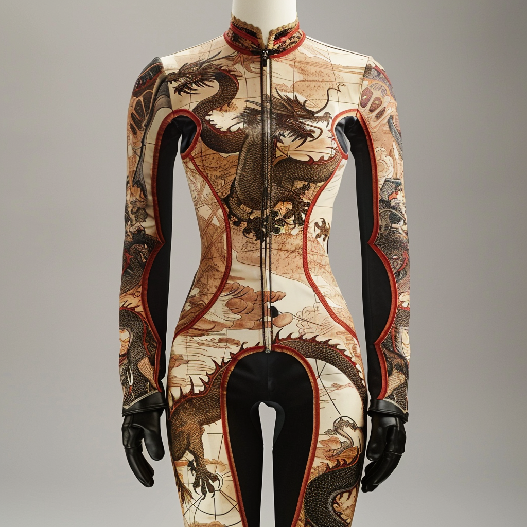 Dragon Pattern Riding Suit