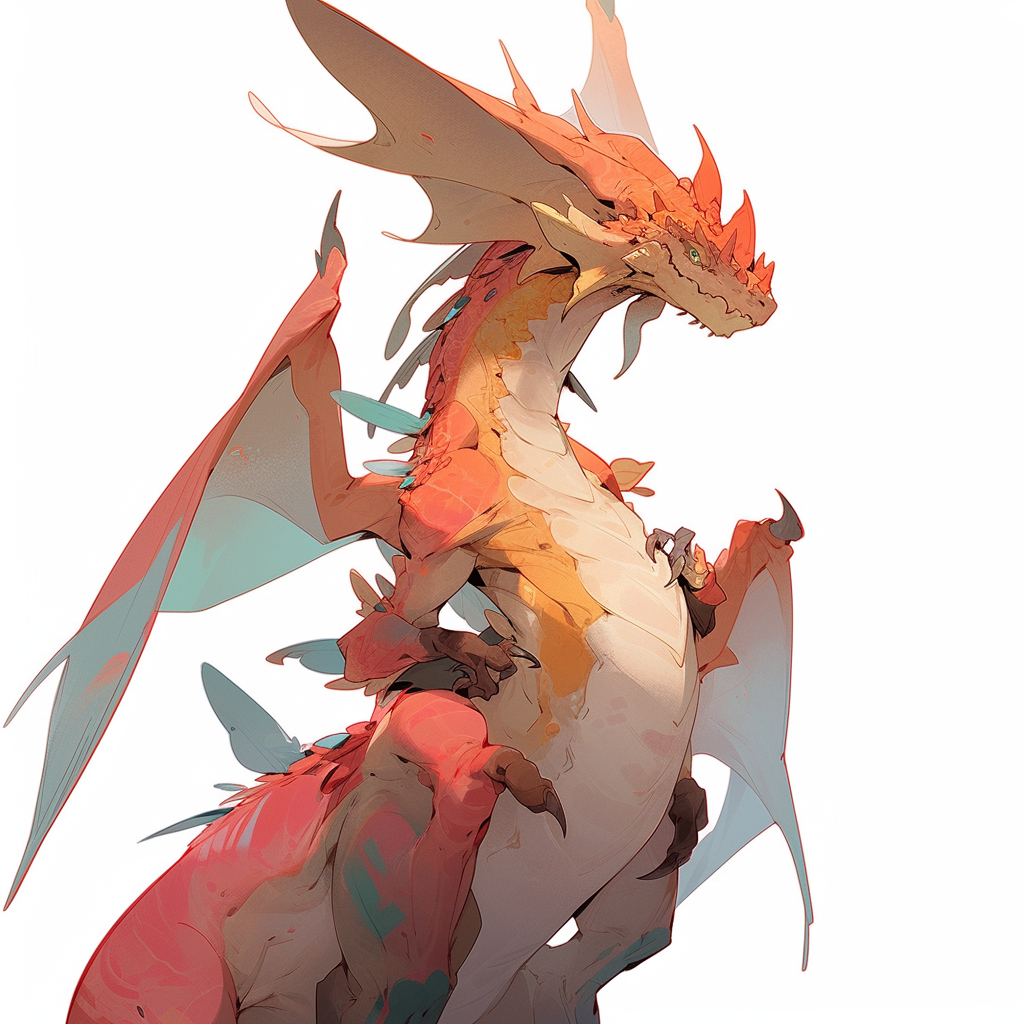 Colorful dragon artwork in expressive style