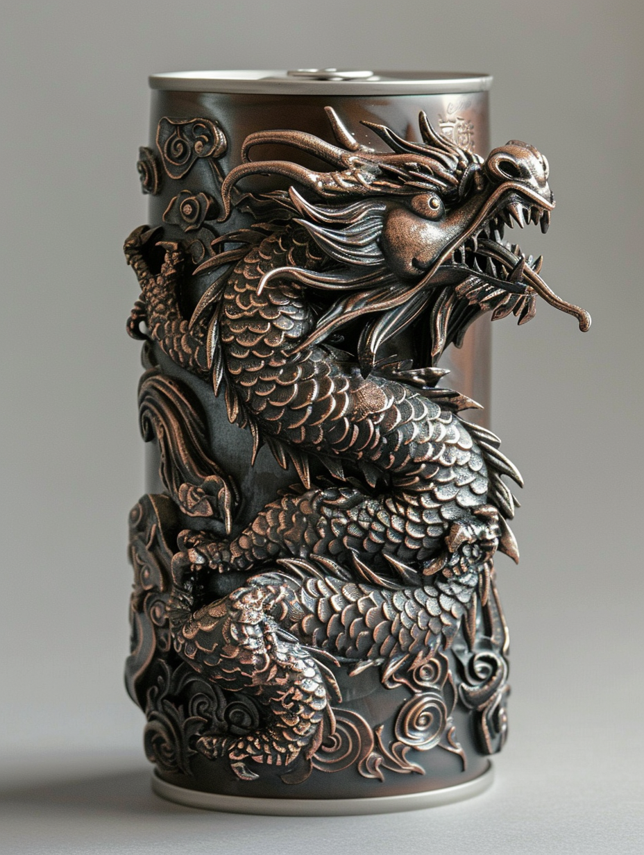 Dragon sculpture in can