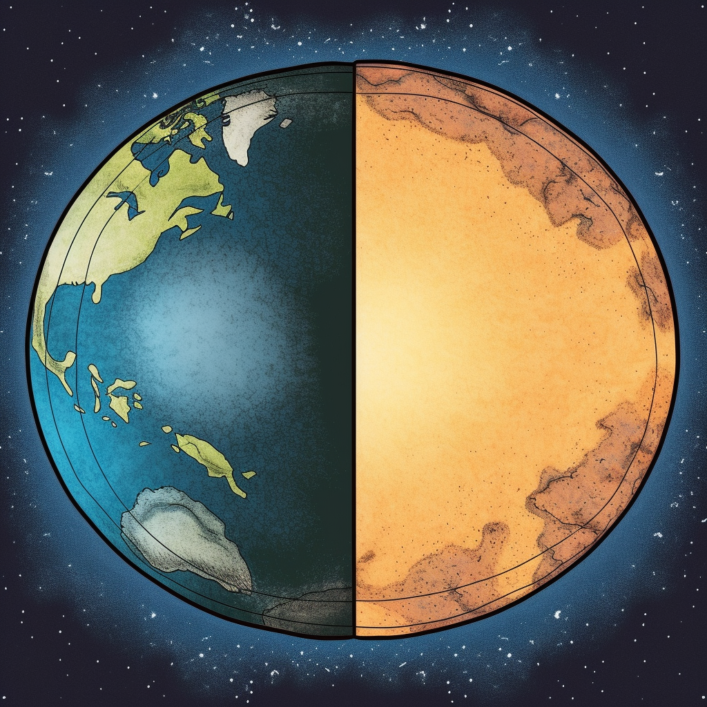 Illustration of Earth and Space