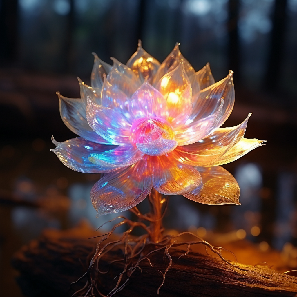 Transparent and colorful Dream Flower petals