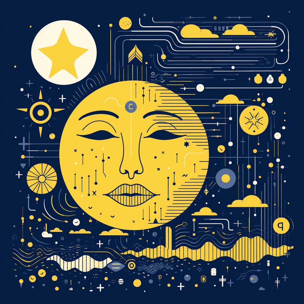 Dream Illustration Yellow Indigo Argus