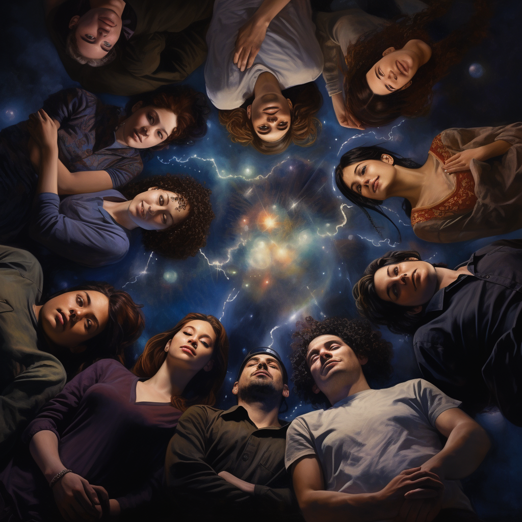 Group of people in a dream circle