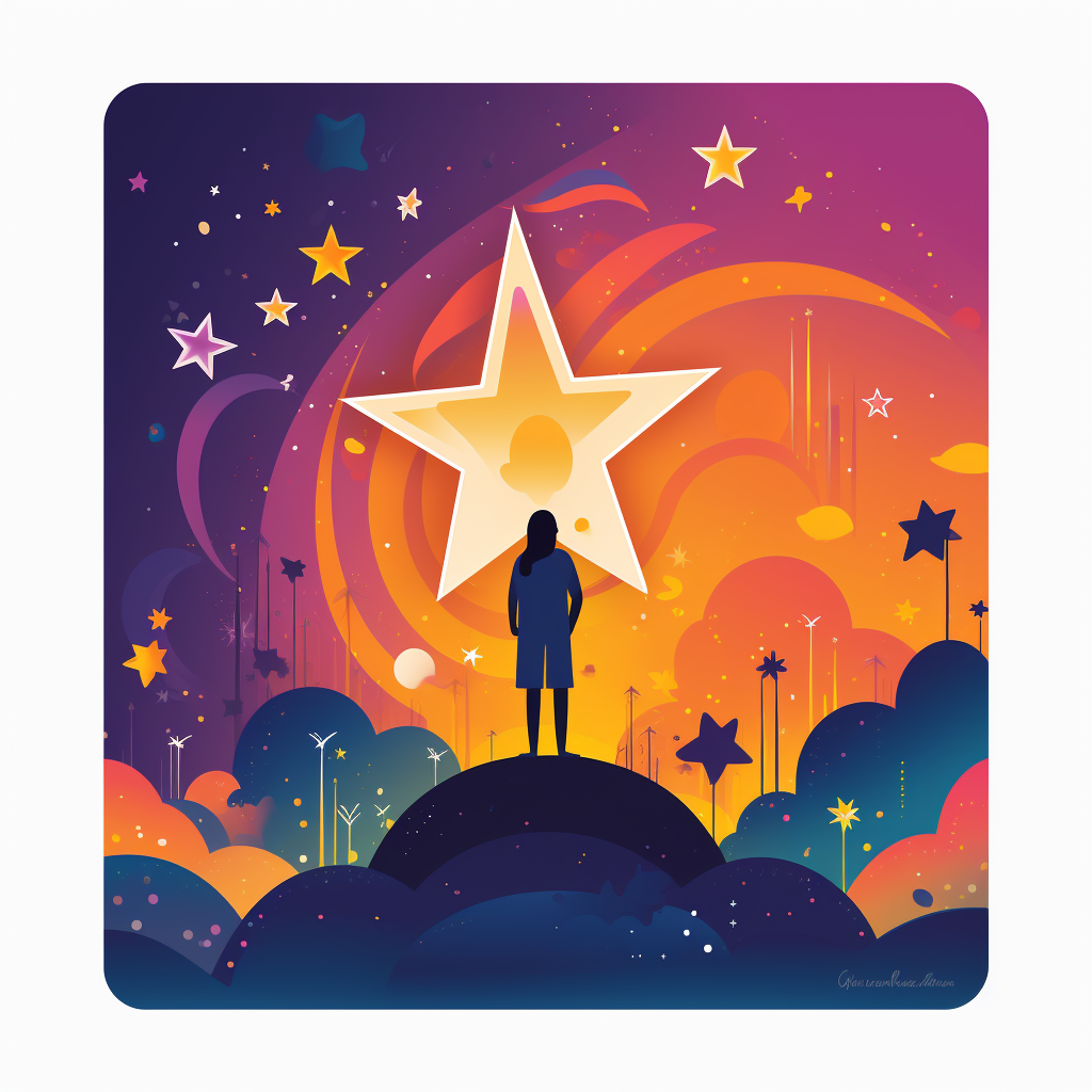 Vibrant biblical Catholiccore art of dreamt stars