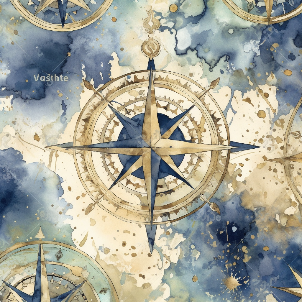 Nautical compass pattern image