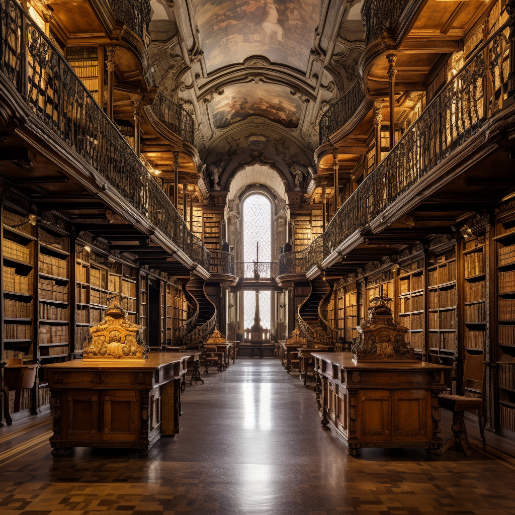 Dreamy 18th Century Library Interior