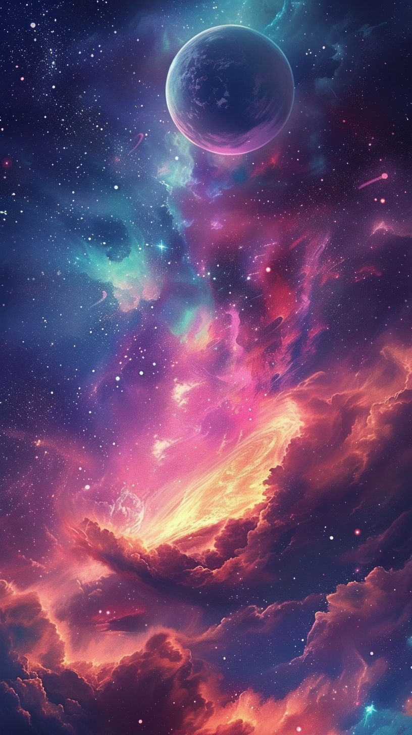 Dreamy Galaxy Theme - Pastel-Colored Nebulae