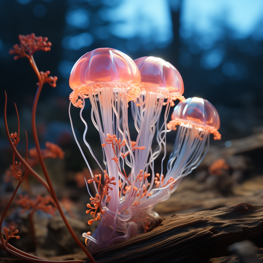 Beautiful jelly fish in a dreamy setting