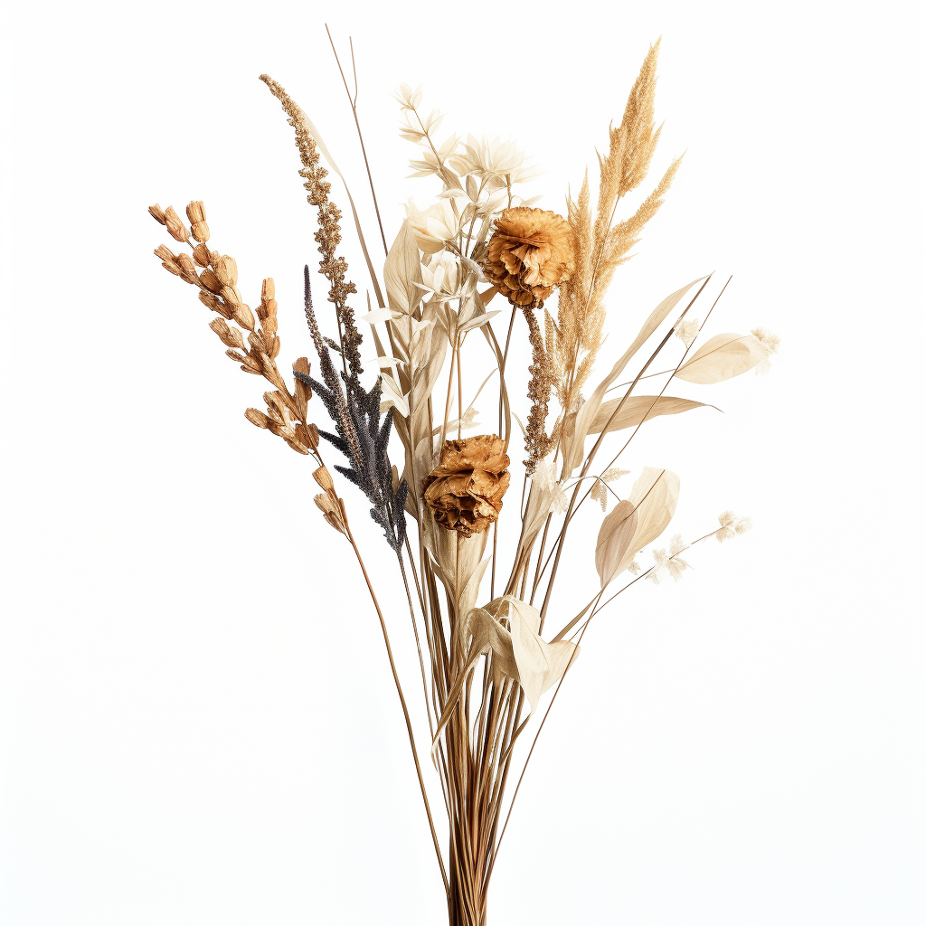 Dried flowers minimalistic photo real sharp