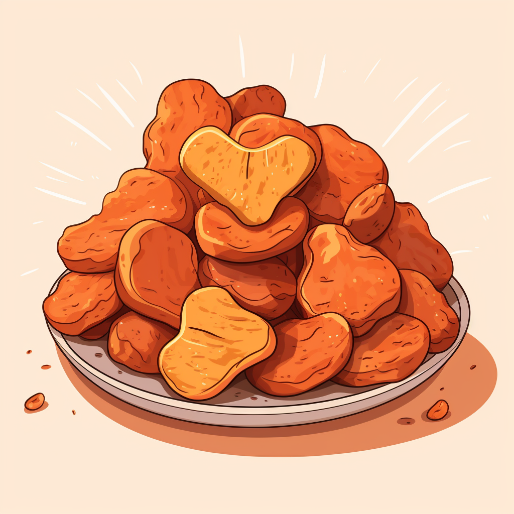 Cute hand-drawn dried sweet potatoes