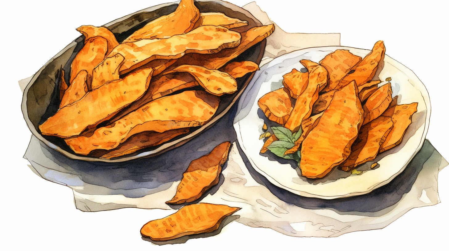 Illustration of dried sweet potato