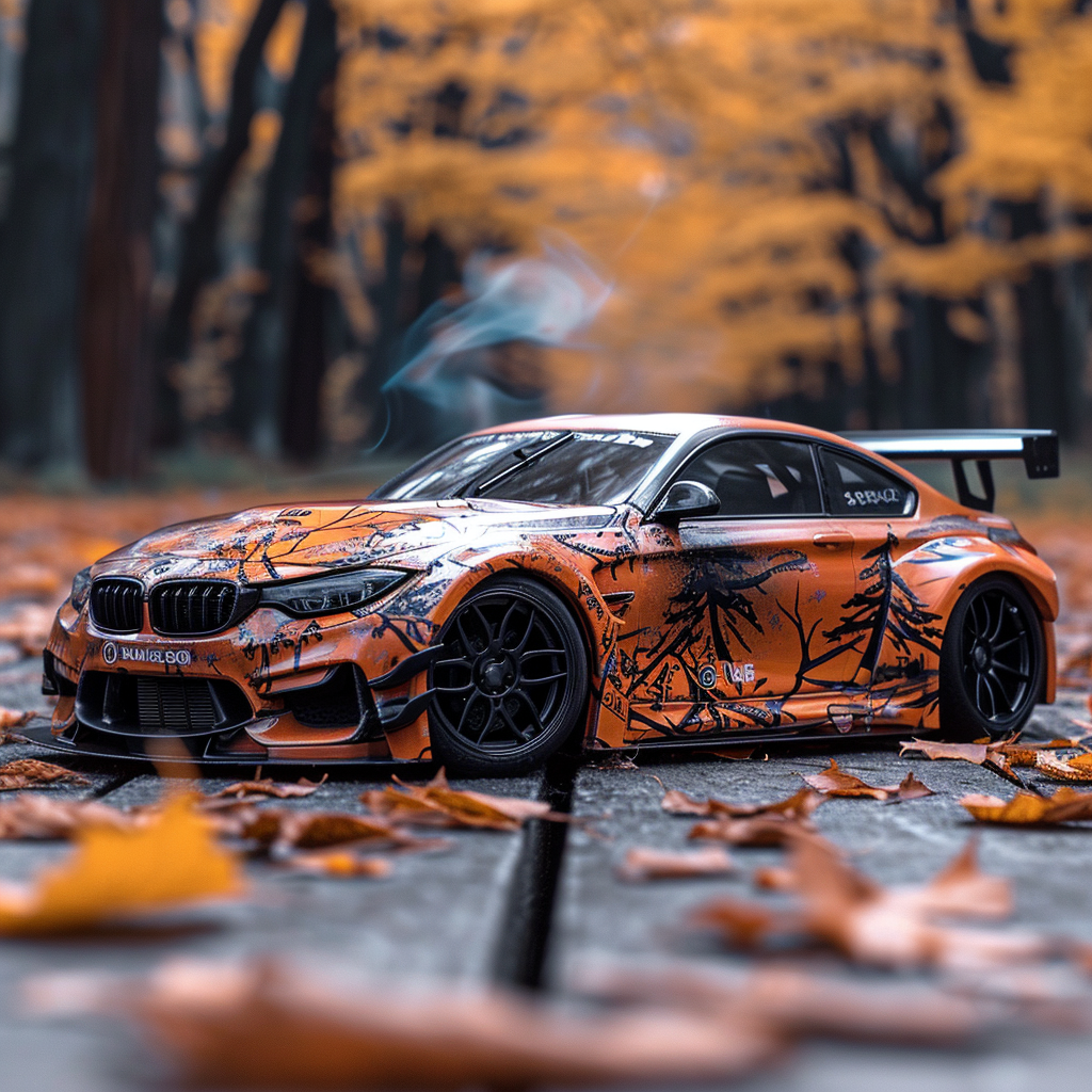 Drift Car with Smoke Stickers