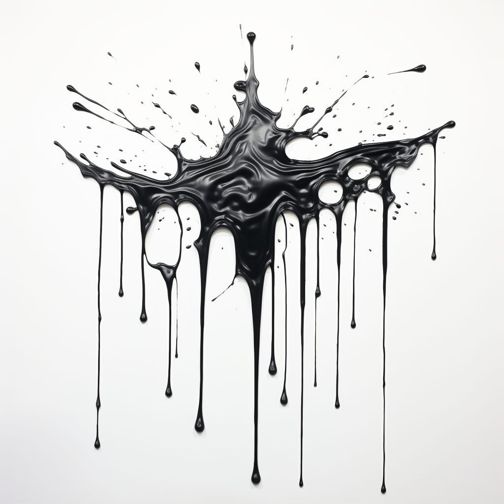 Stunning Dripping Ink Black and White