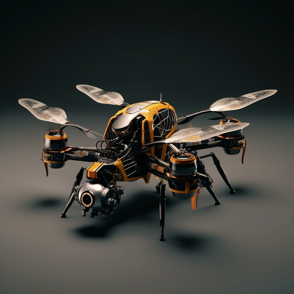 Drone with Air and Ground Capability, Bee-Like Design