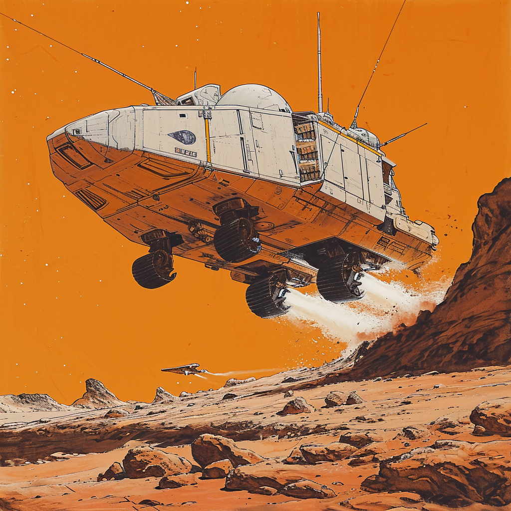 Mars drop ship landing