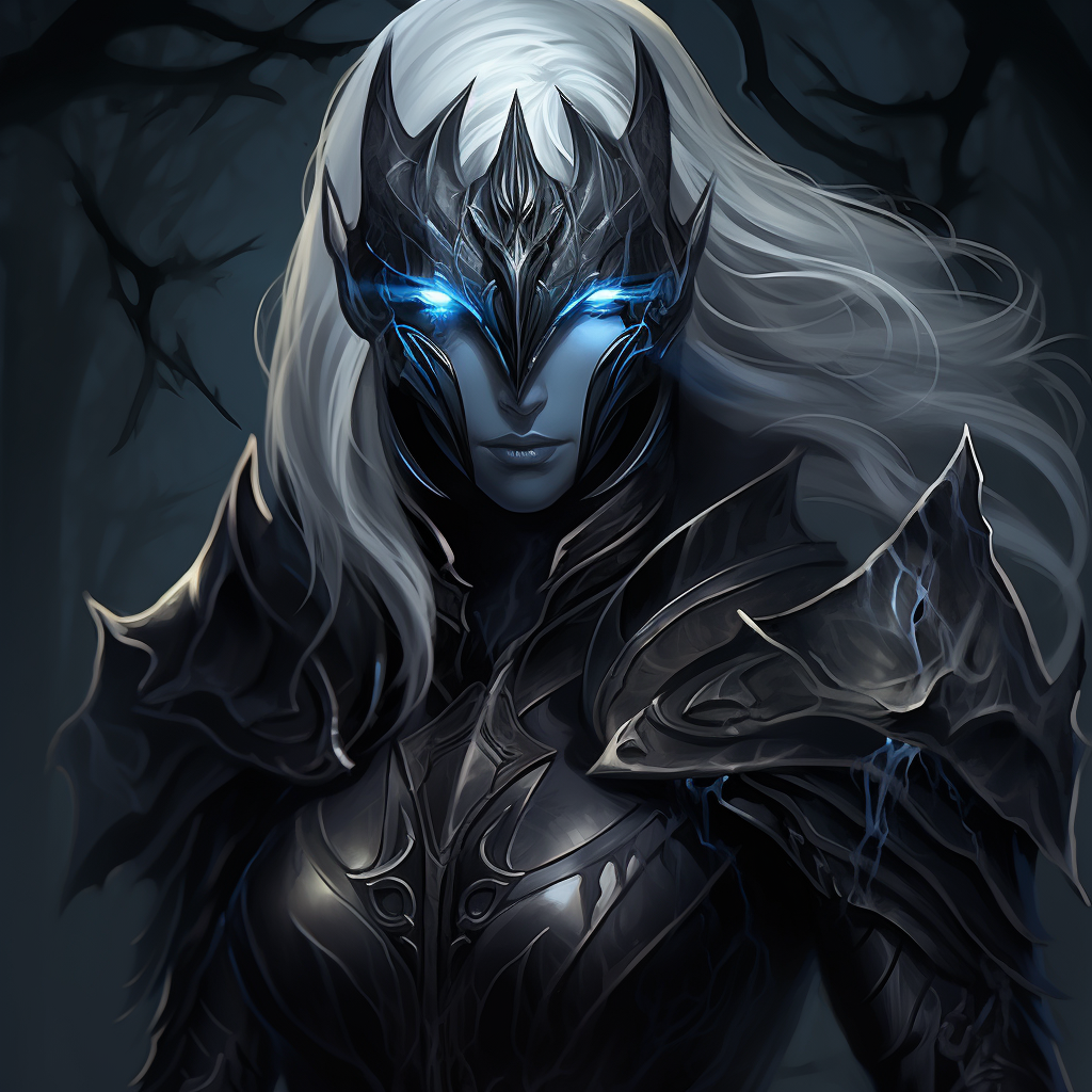 Drow Paladin HD Quality Obsidian Skin