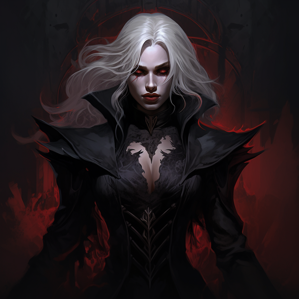 Drow Vampire in Dark Fantasy Art