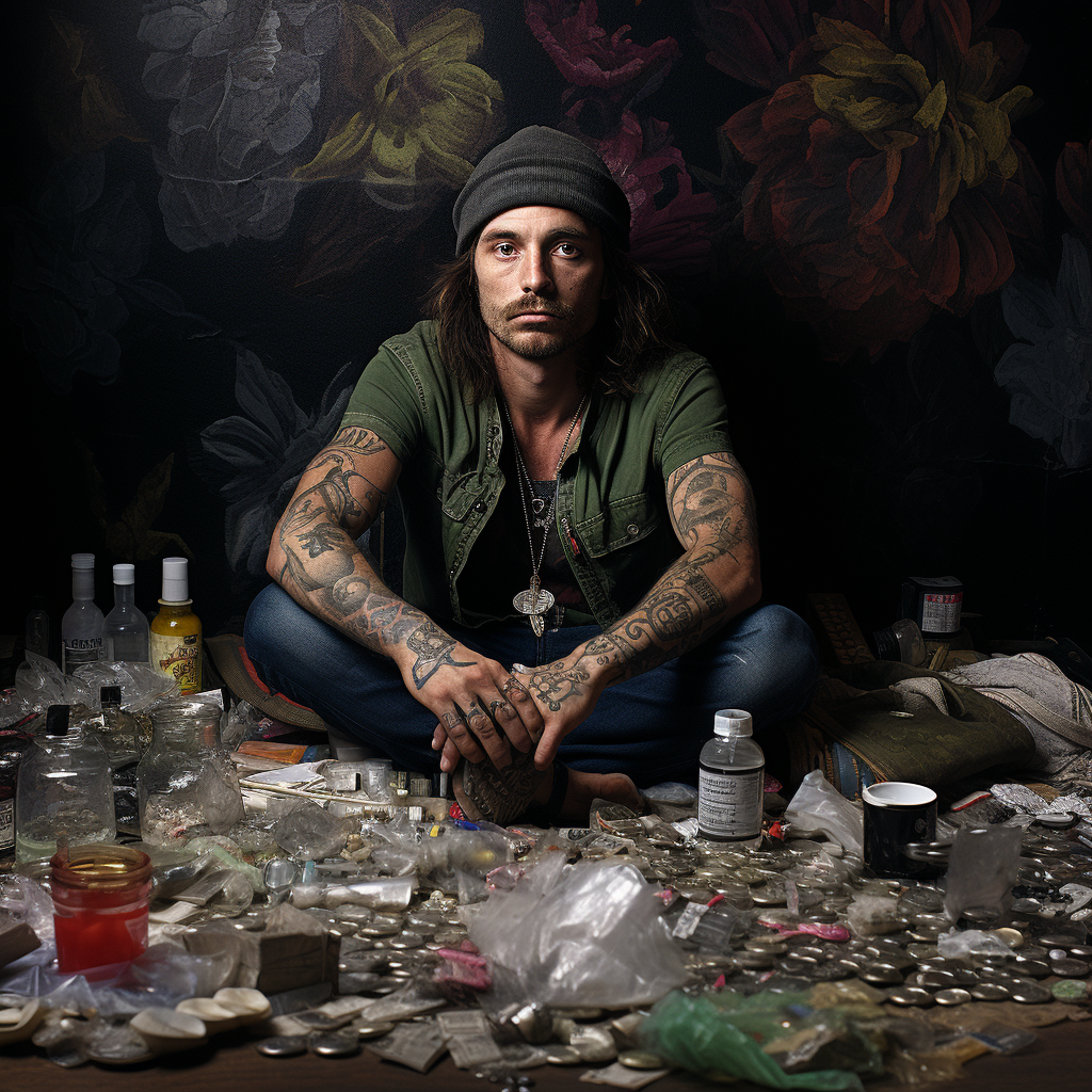 Portrait of drug dealer