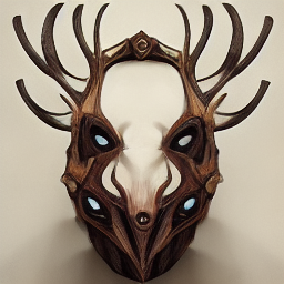 Handcrafted druid stag mask for rituals