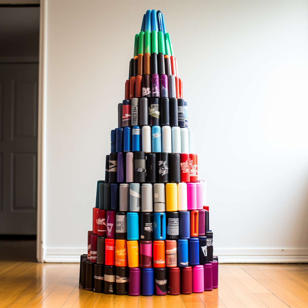 Stacked dry erase markers