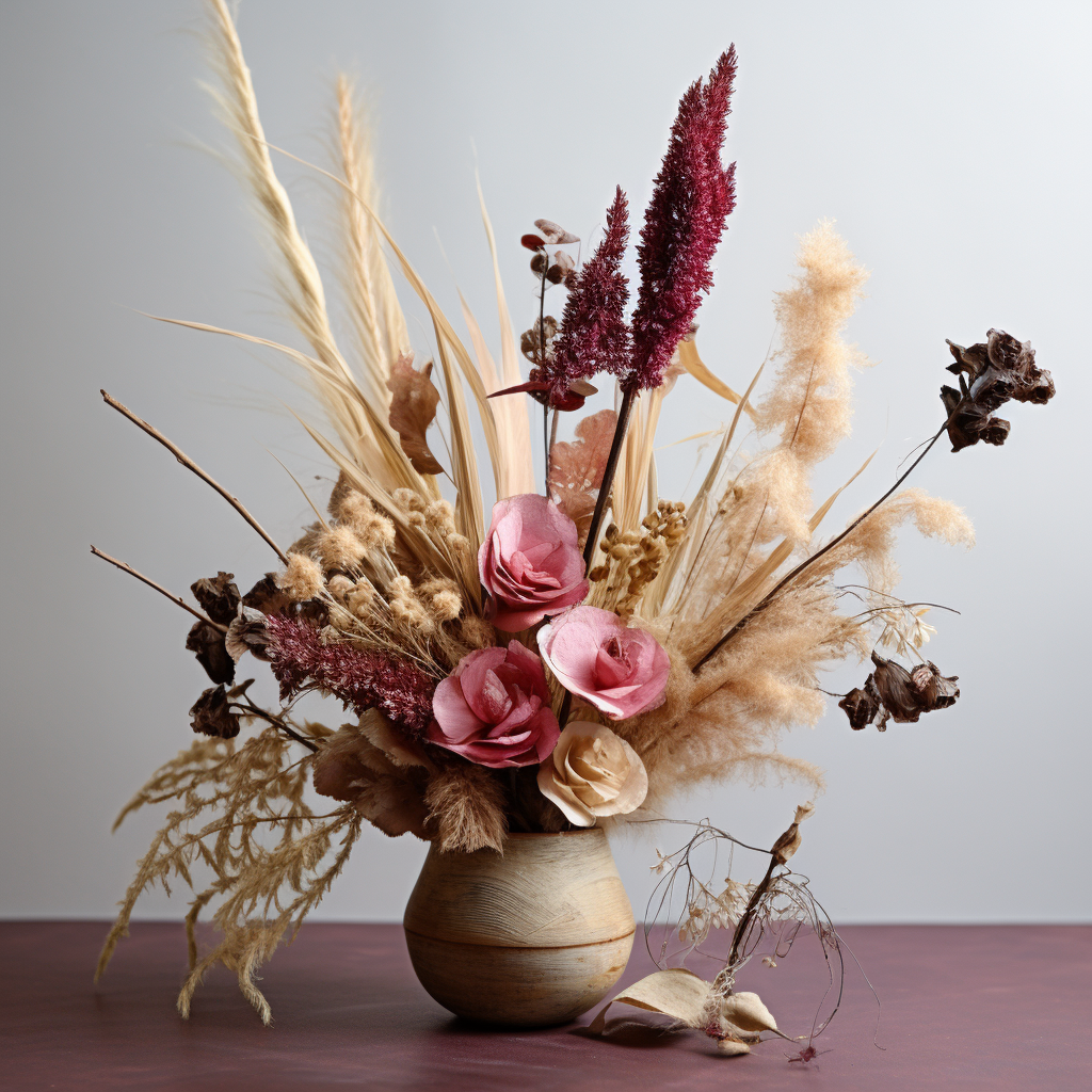 Dry Flowers Centerpiece Decoration