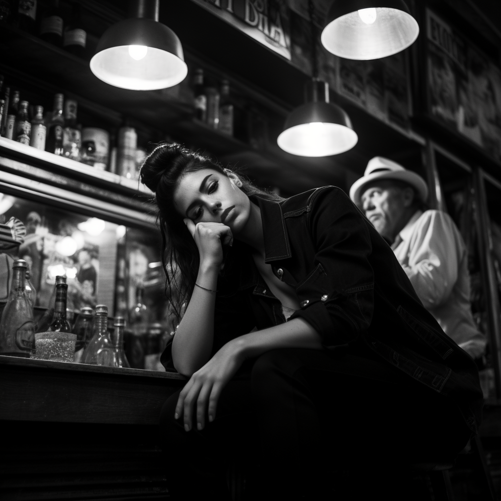 Dua Lipa and Tom Waits enjoying a night at the dive bar