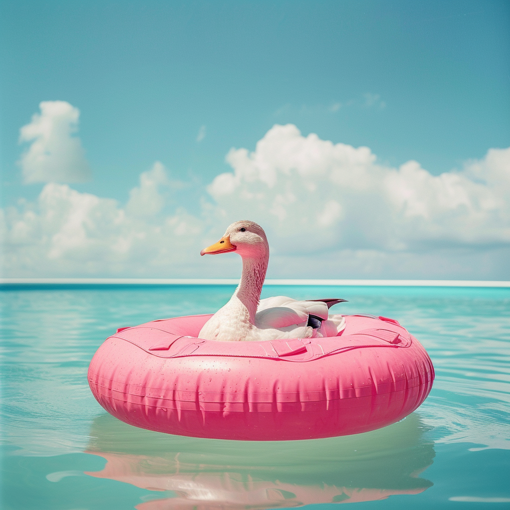 Duck in Pink Lifebuoy