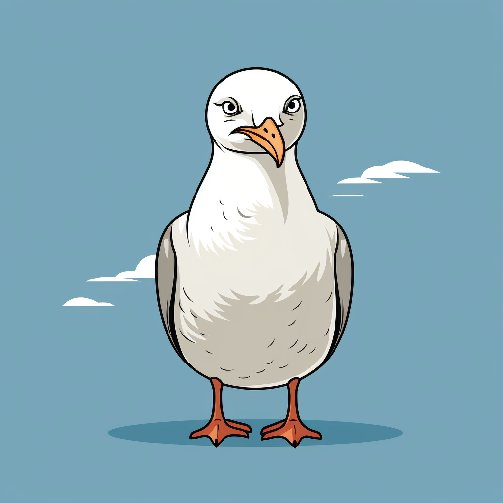 Simple dumb seagull vector