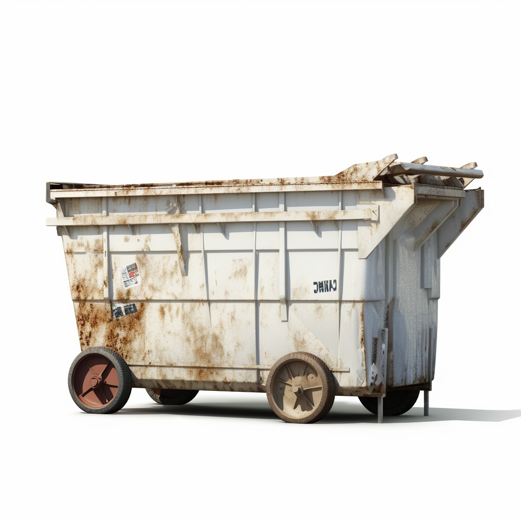 White background dumpster emoji