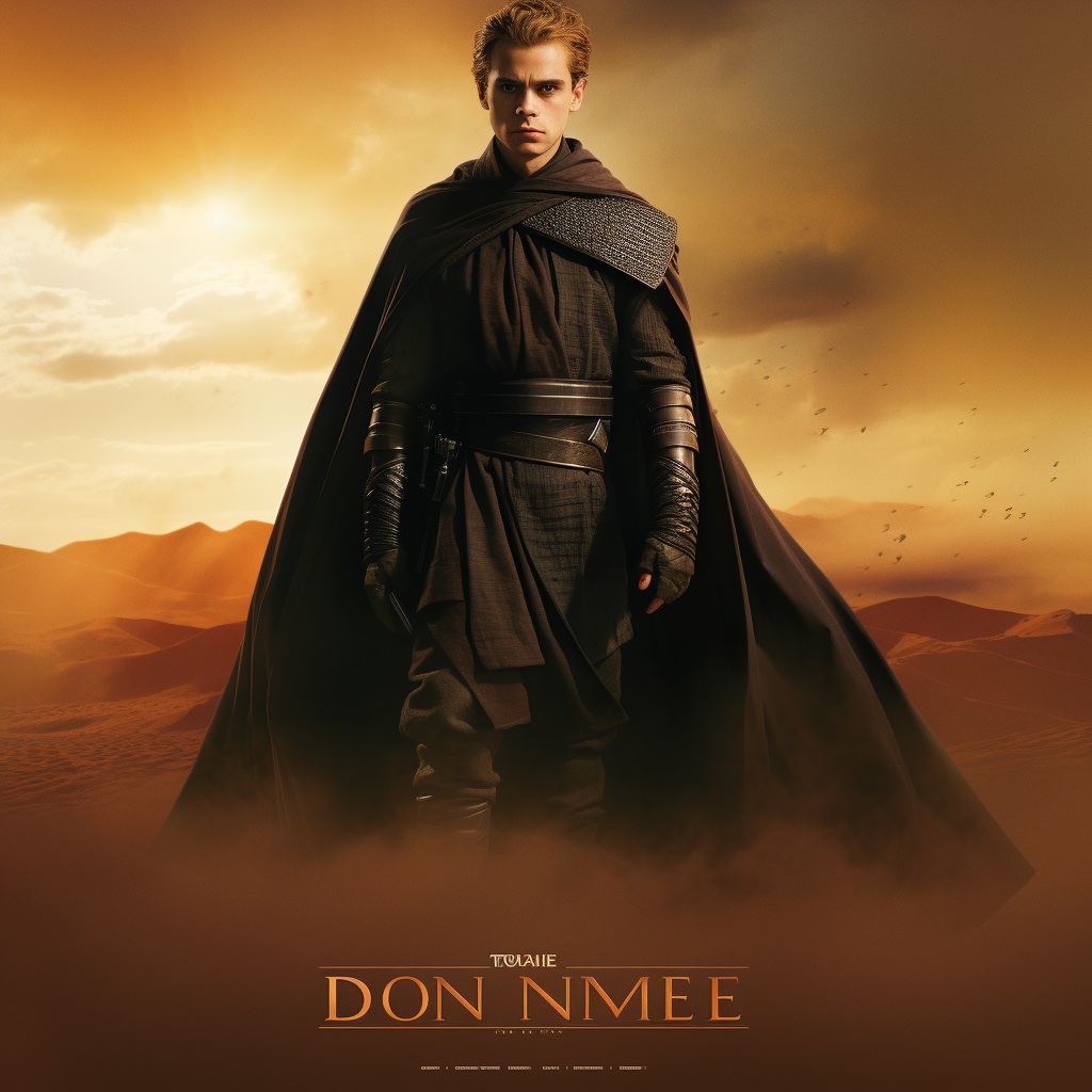 Dune Movie Poster with Hayden Christensen as Anakin Skywalker